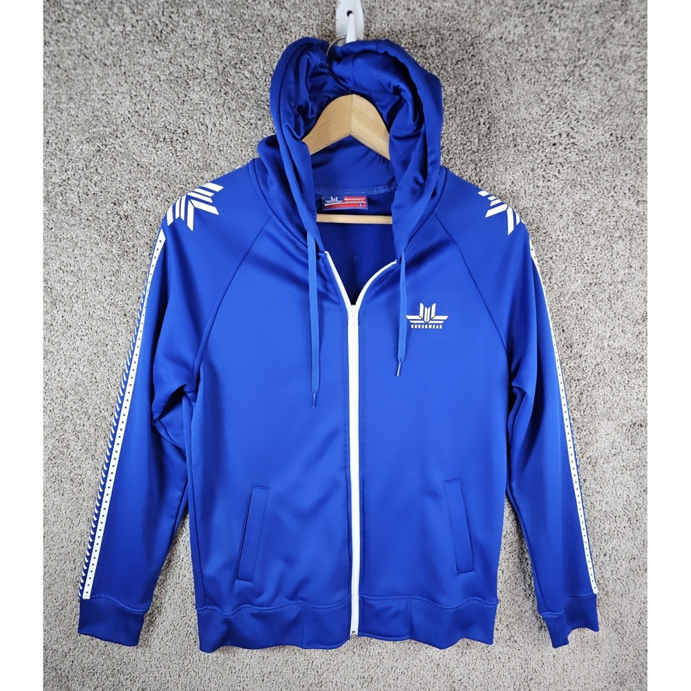 Norskwear Explorers Full Zip Hooded Jacket Size Large Blue‎ Logo